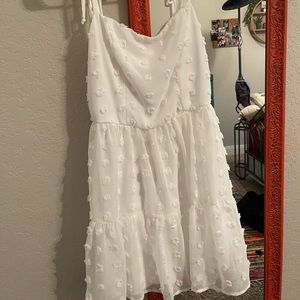 White pokadot dress